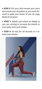 seated postural breathing steps 2, 3, 4