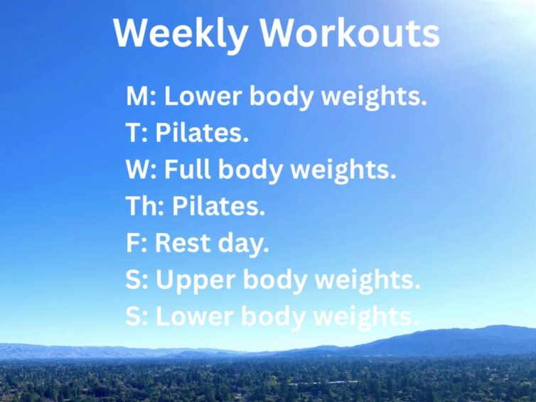 Weekly Exercise Planning