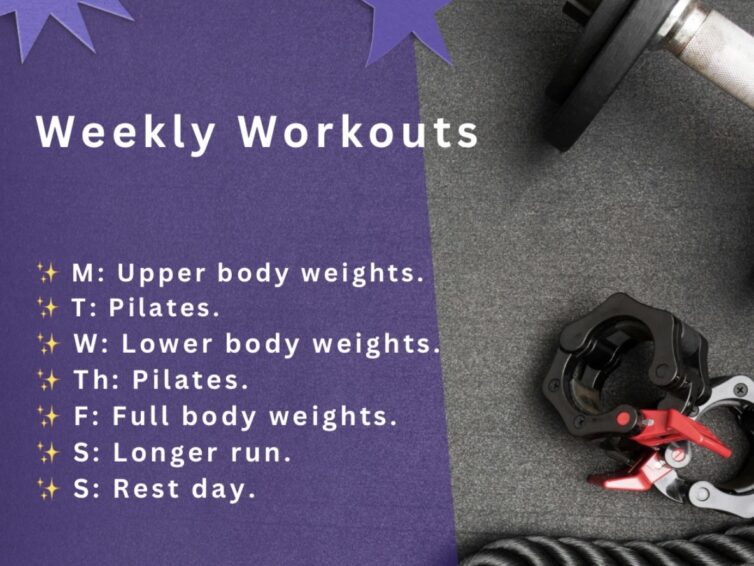 Plan Your Workout For The Week