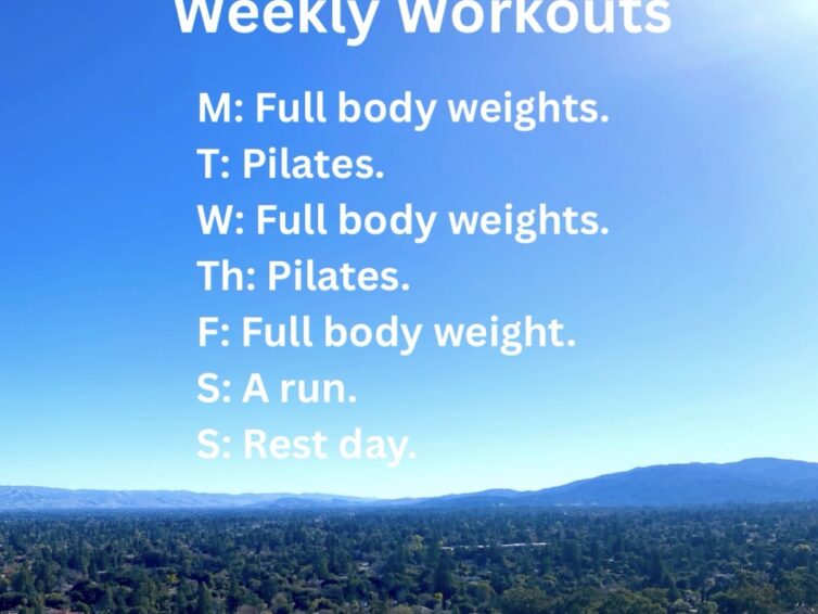 Workout Plan for the Week